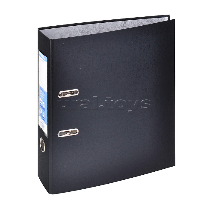 Регистратор PVC 80 мм. Classic А4 несъемный арочный механизм, черный