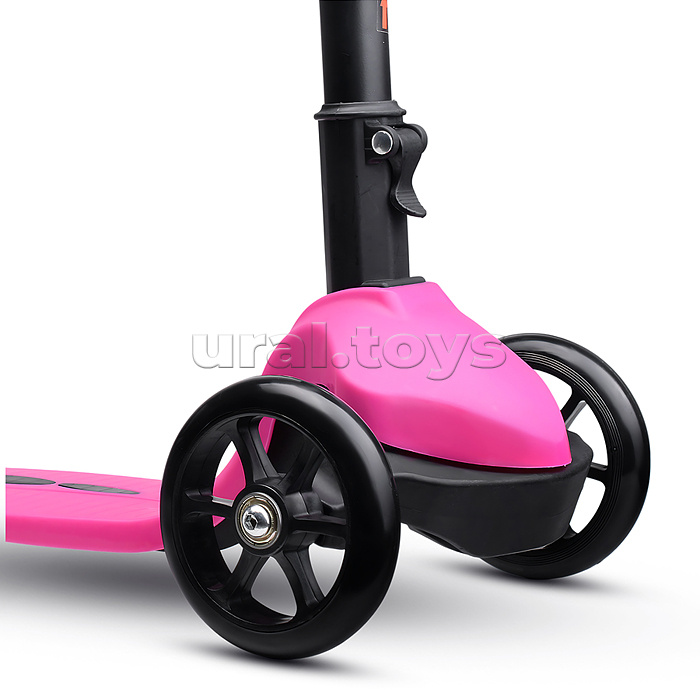Самокат трёхколёсный ROCKET колёса PU, цвет розовый