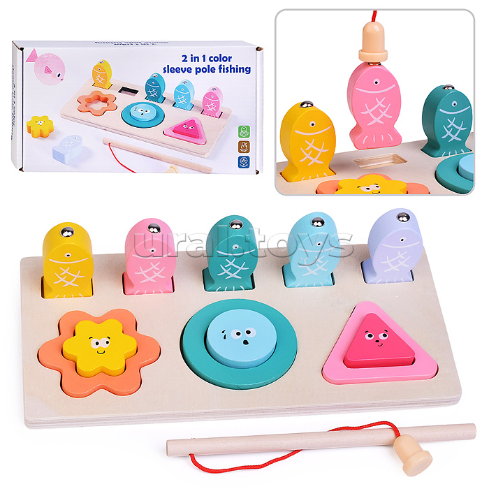 Игра развивающая "Веселая рыбалка" 2 в 1