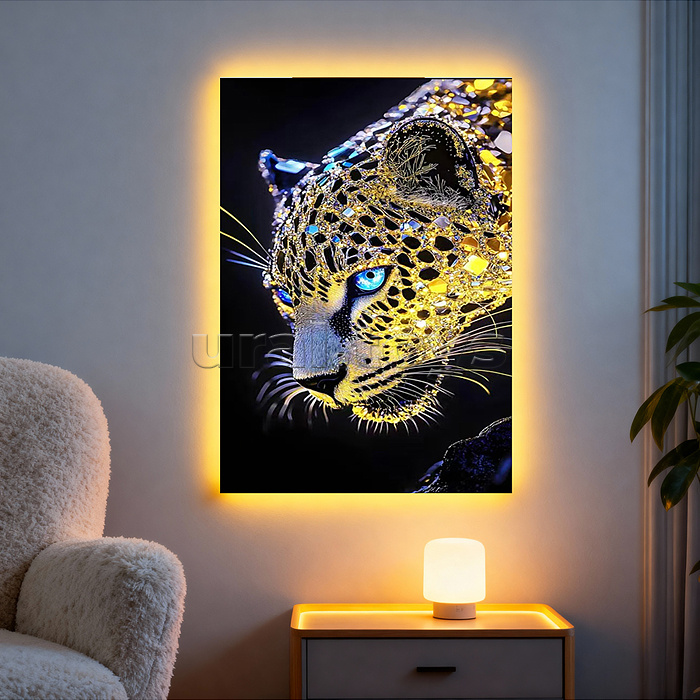 Мозаика алмазная "Леопард" 40*30 см.