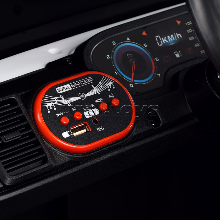 Электромобиль "Профи" на аккумуляторе, с р/у управлением, в коробке (белый)