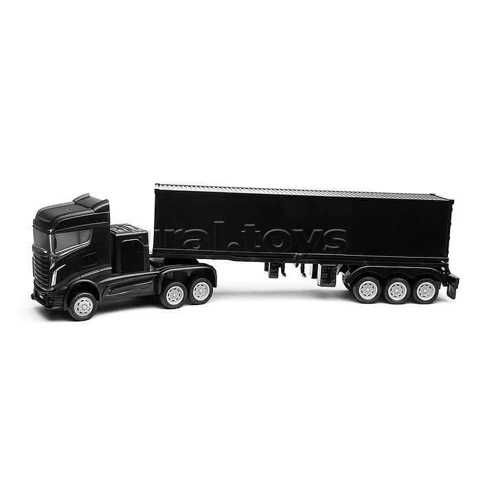 Набор машин "Контейнеровоз "Динозавры" с машинками и дорожными знаками, в коробке