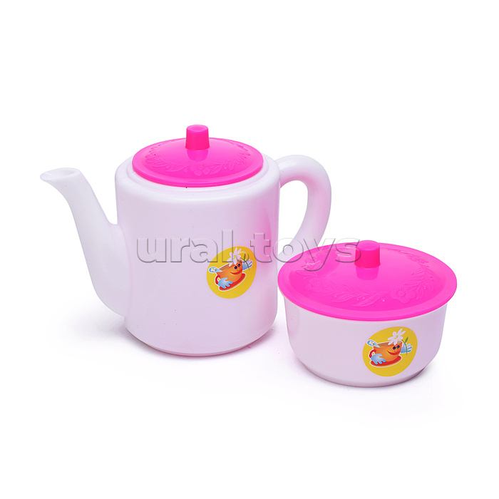 Посуда для кукол "Набор чайный" (14 предметов на подносе)