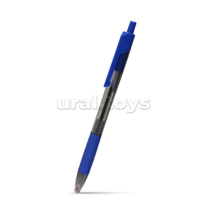 Ручка шариковая EQ01930 Arrow авт. 0.7мм резин. манжета прозрачный/синий синие чернила (1шт)