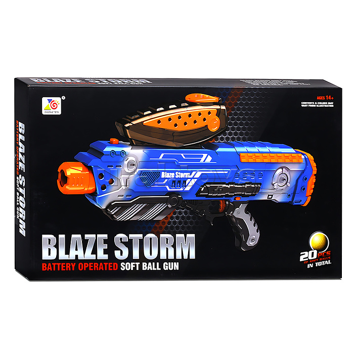 Бластер "Наступление №2" с мягкими шариками, в коробке