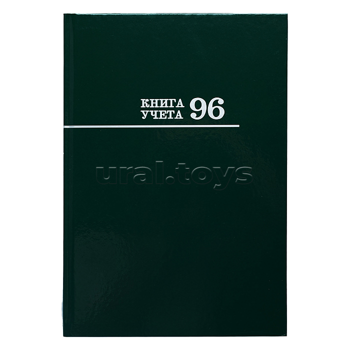 Книга учёта 96л. Зеленая, клетка, переплёт 7БЦ, глянц. ламинация