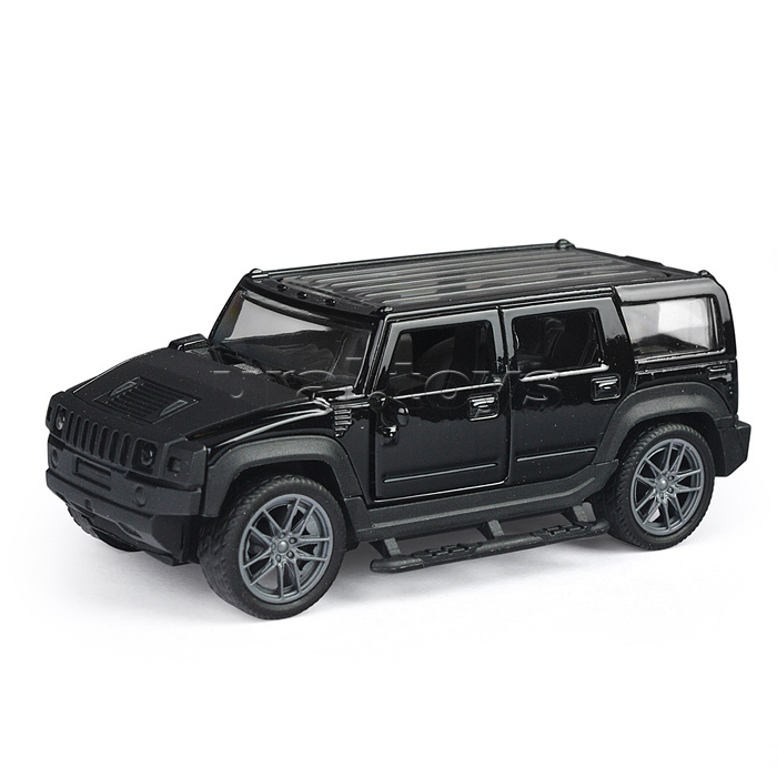 Чёрная инерционная машинка Сафари die-cast,1:32, открывающиеся двери