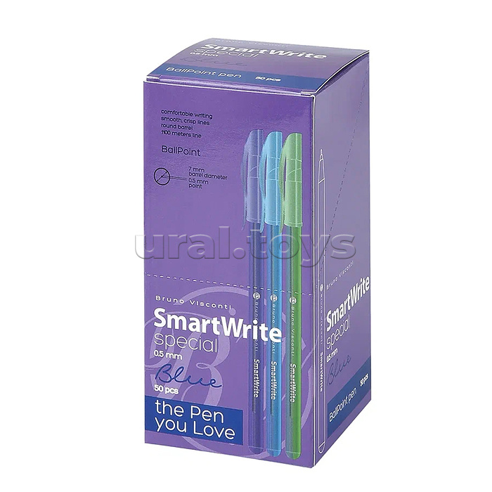 Ручка "SmartWrite Special" шариковая 0.5 мм, синяя (3 цвета)
