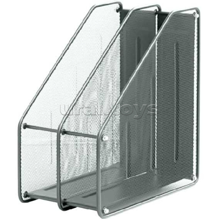 Вертикальный накопитель 2-х секционный "deVENTE" размер 15x28x35,3 см, сетчатый металлический, серый Вертикальный накопитель 2-х секционный "deVENTE" размер 15x28x35,3 см, сетчатый металлический, серый