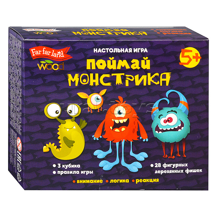 Игра настольная деревянная "Поймай монстрика" Far farland Wood
