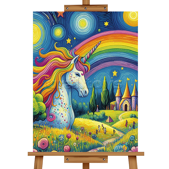 Набор для рисования "Картина по номерам 20*30 см. Единорог и радуга"