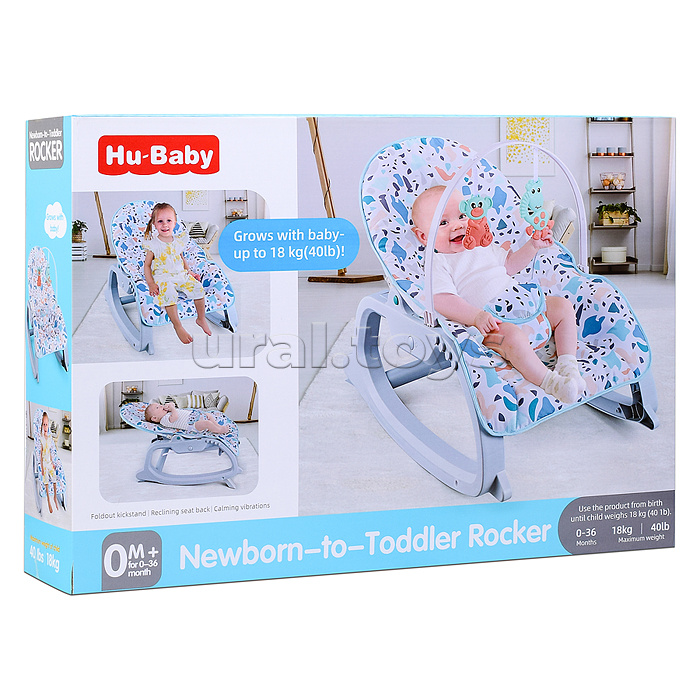 Шезлонг детский "Зверята" в коробке