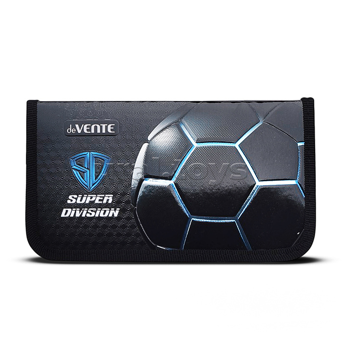 Пенал "Super Division" 205x120 мм, одностворчатый прямоугольный, на молнии, картон с покрытием из фольги с конгревным тиснением