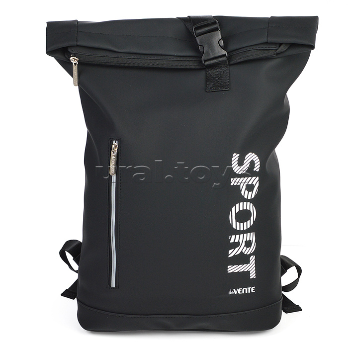 Рюкзак-скрутка "Sport" подростковый 40x30x14 см (14 л) вес 300 г, высококачественный нейлон, эргономичная вентилируемая спинка и уплотненные вентилируемые лямки, 1 отделение на молнии, 1 передний карман на молнии, пряжка для фиксации, потайной карман в сп