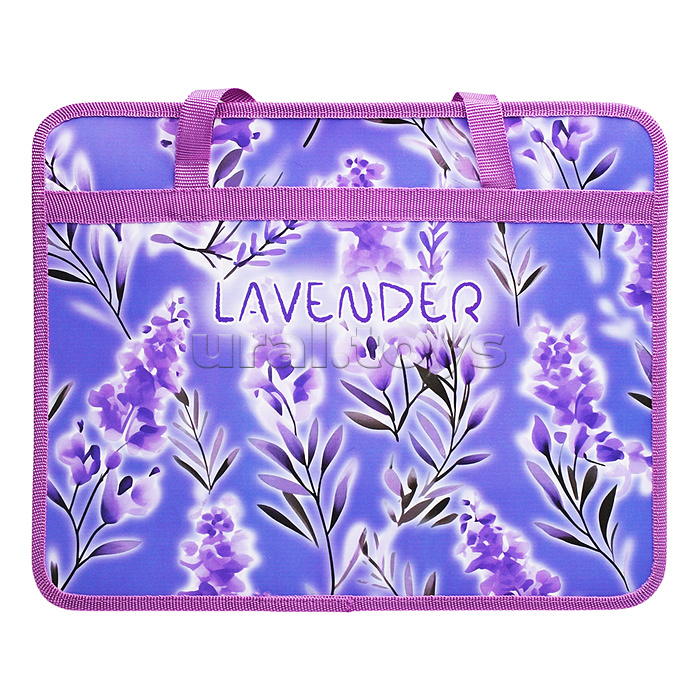 Папка пластиковая с ручками А4, широкая 330/260/120 "Lavender"