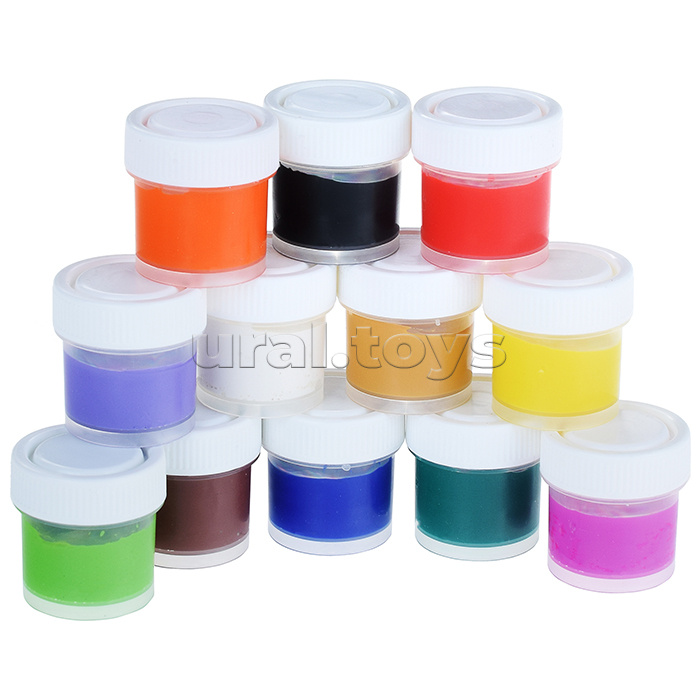 Гуашь 12 цветов по 15 мл. "Funny Friends"