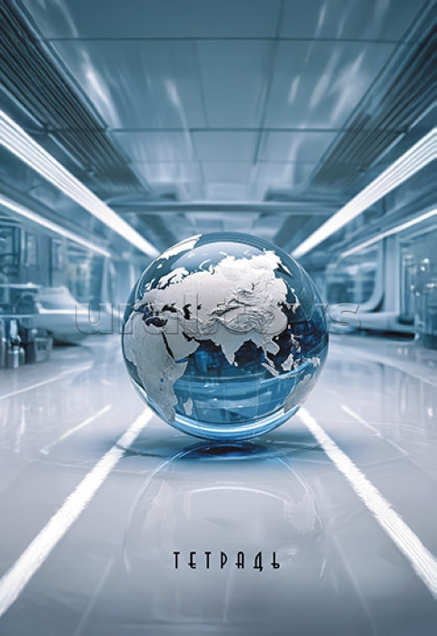 Тетрадь 96л. на гребне А4, обл. мел. картон "Зеркальный шар"