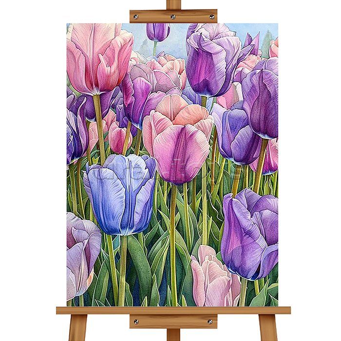 Набор для рисования "Картина по номерам 20*30 см. Цветочная полянка"