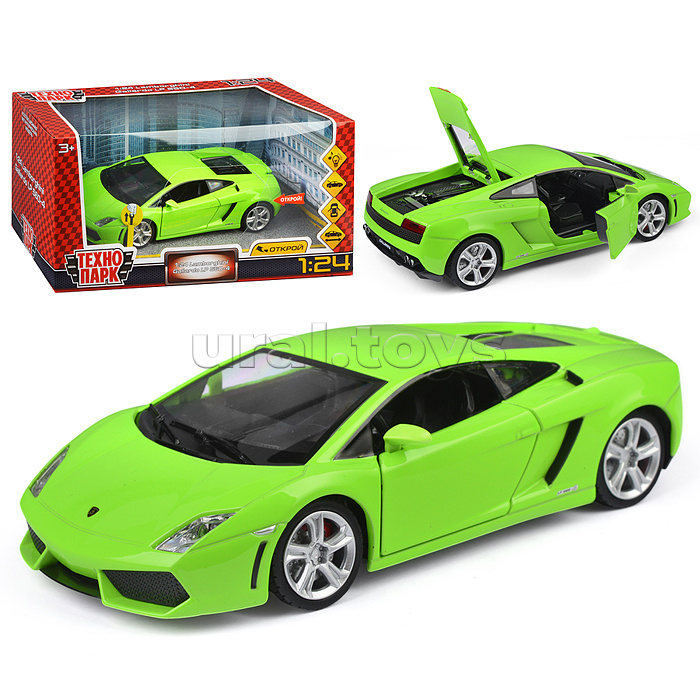 Машина металл Lamborghini Gallardo lp 560-4, 18 см, (двери, багажник, свет-звук)