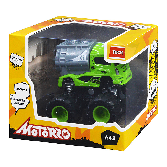 Машинка металлическая Big Foot, 1:43, серия Tech Машинка металлическая Big Foot, 1:43, серия Tech