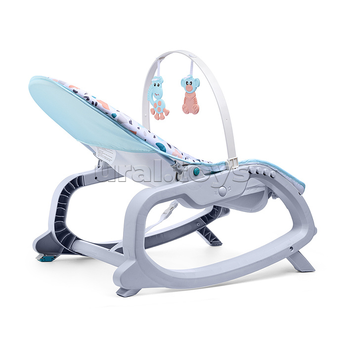 Шезлонг детский "Зверята" в коробке