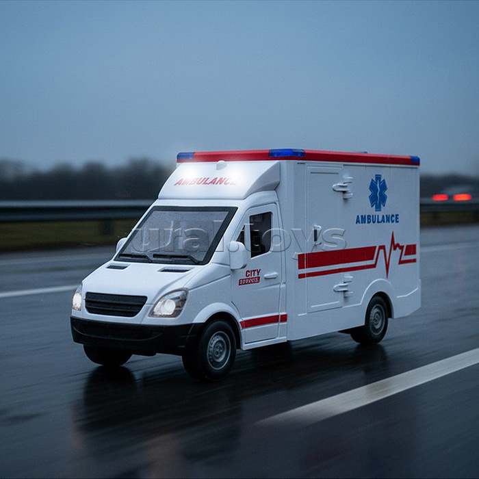 Машина "Rescue service" (свет, звук) цвет белый, в коробке