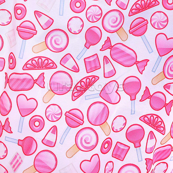 Коляская кукольная трость, металлическая, принт сладости