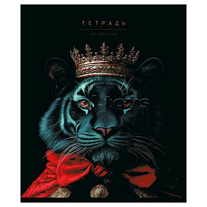 Тетрадь 48л. клетка А5 скрепка S "Я Король!" Премиум 4+0+Матовая ламинация+Выб.УФ-лак+Конгрев
