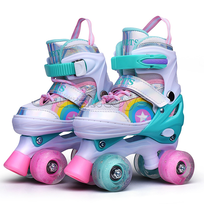 Ролики детские, размер S, 4 колеса (цвет зеленый)