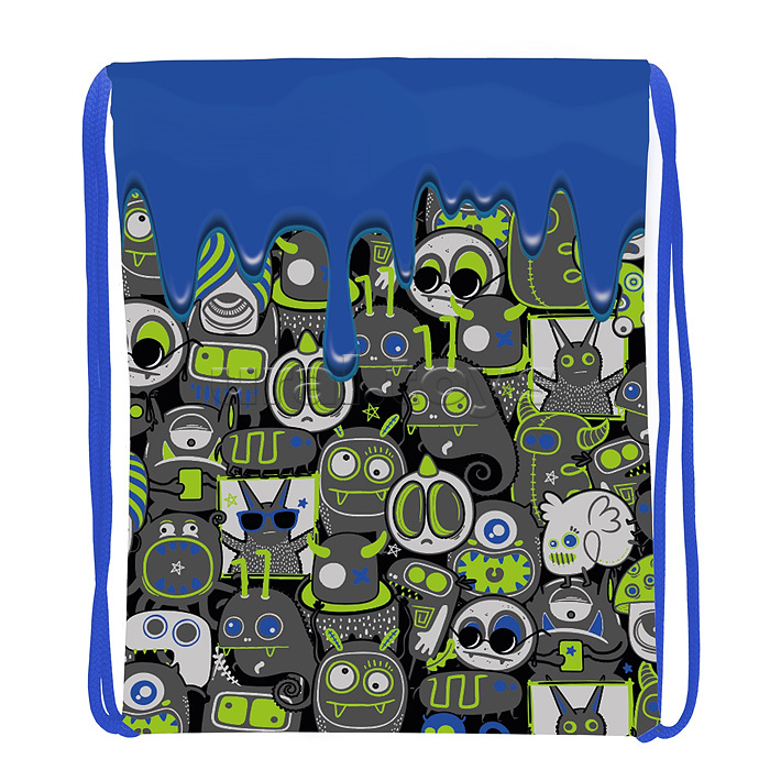 Мешок для обуви "Монстрики" 1 отделение, 330х420мм, петля для подвеса, полиэстер, 210 ден