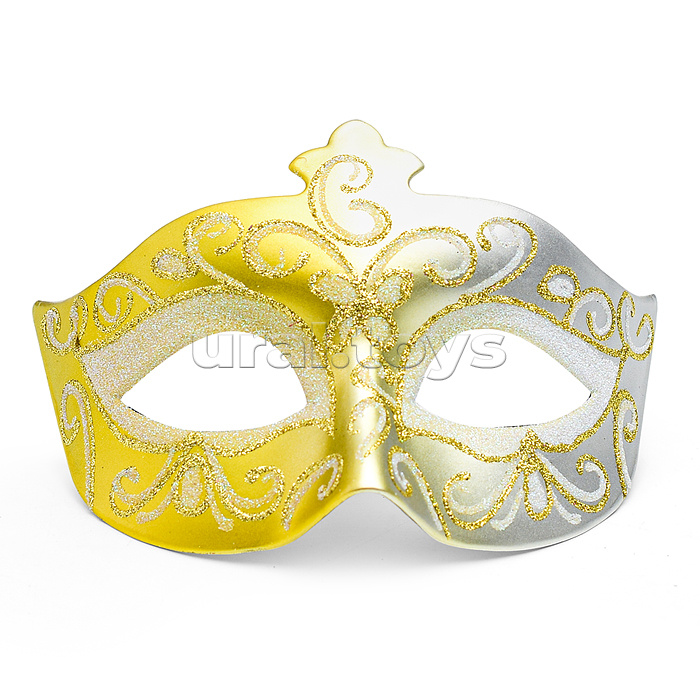 Маска карнавальная "Венецианская" (золотой орнамент)