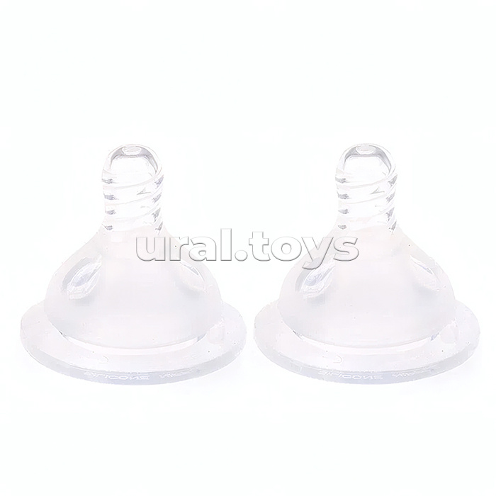 Комплект силиконовых сосок "Baby Flow" (широкое горло), размер S