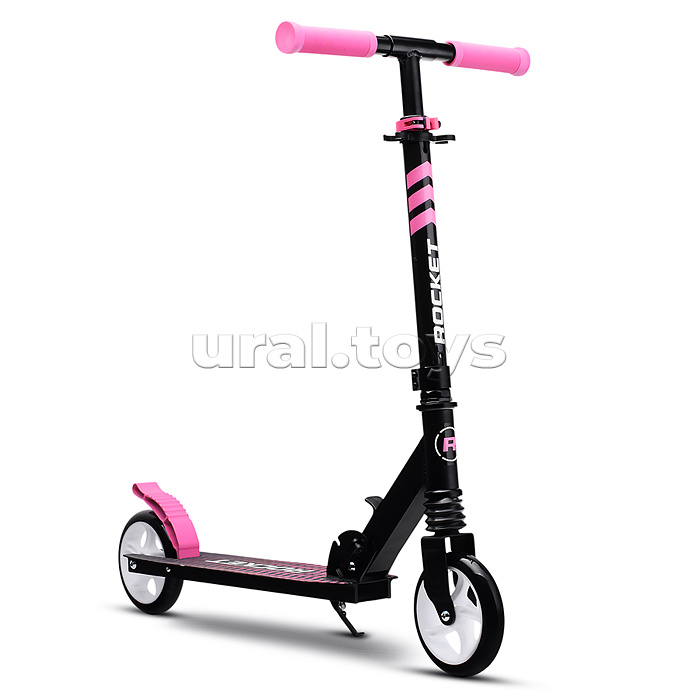 Самокат детский ROCKET, алюминиевый, колеса PU, 145 мм, розовый