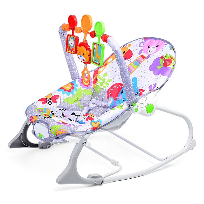 Шезлонг детский "Зоопарк" в коробке