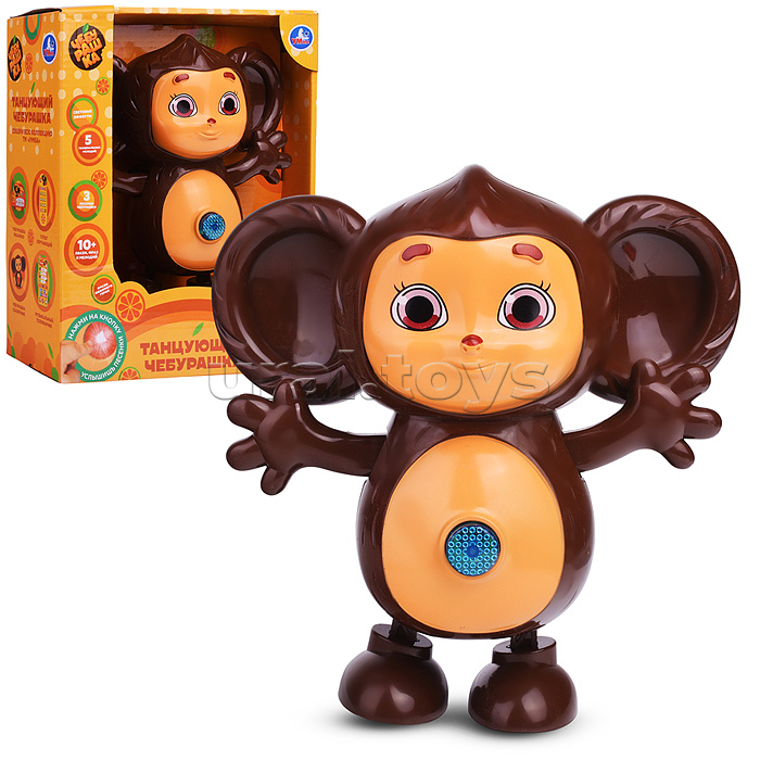 Сказочник танцующий 10+ песен, фраз и мелодий Чебурашка в коробке