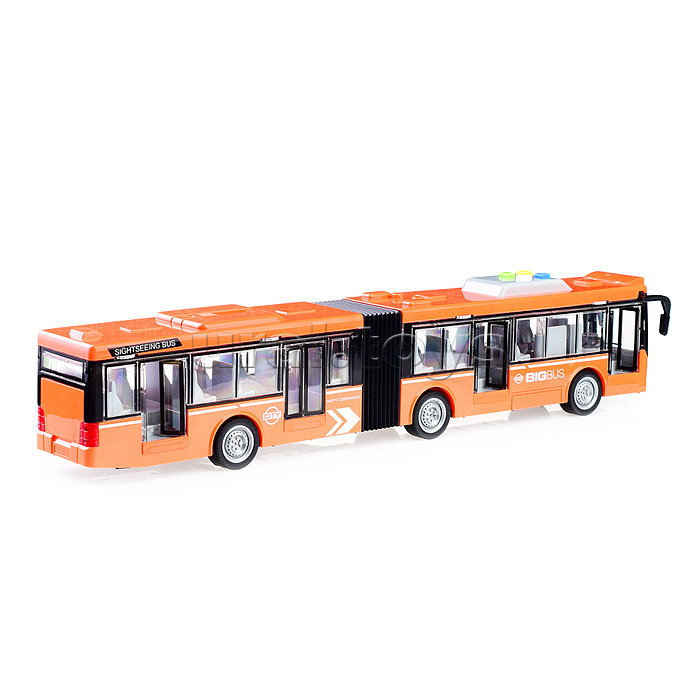 Автобус "Гармошка" 1:16 (свет, звук)  в коробке