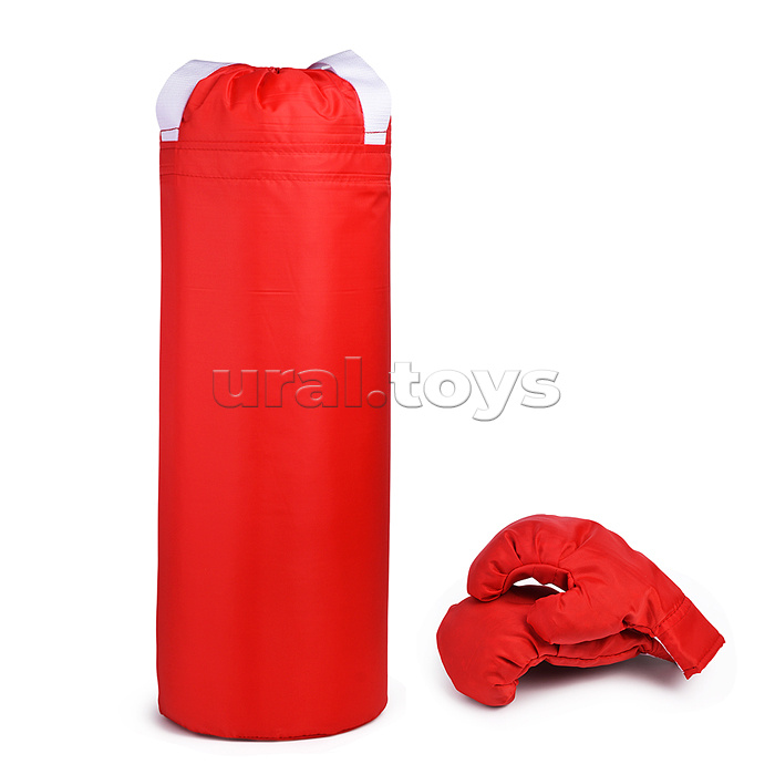 Набор детский игровой (перчатки, груша 70 см.) Оксфорд (красный)