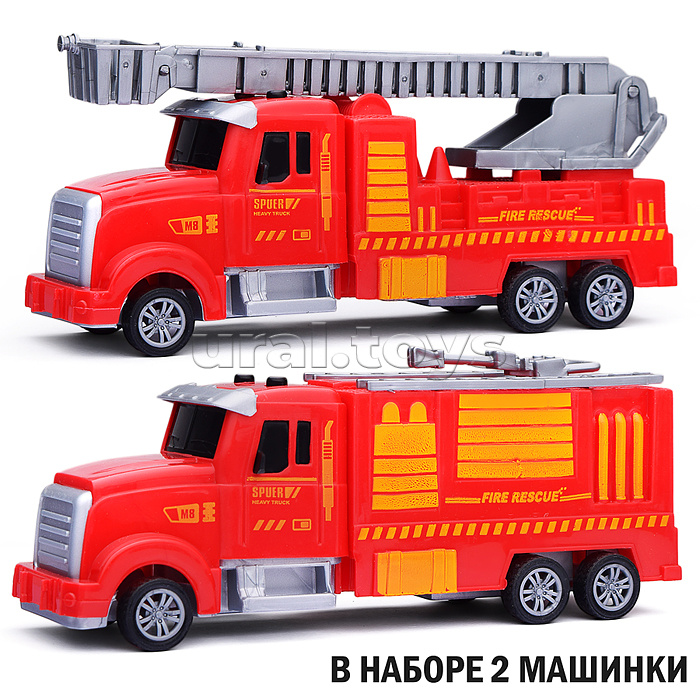 Набор машин "Пожарная фура" в пакете