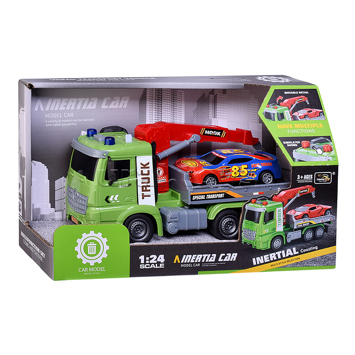 Машина "Автоперевозчик" на батарейках, в коробке