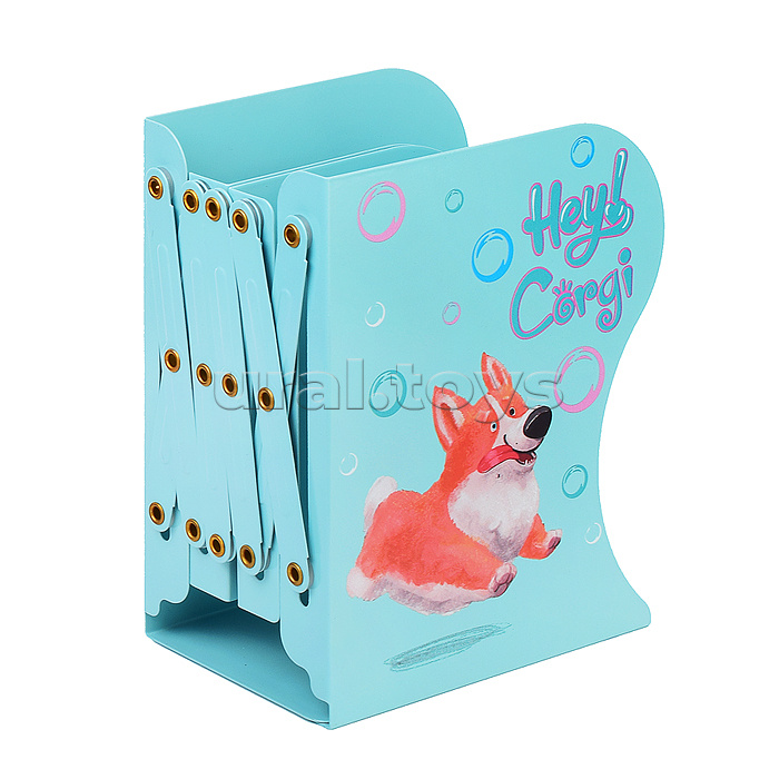 Подставка для учебников и книг "Hey Corgi" 19x14,7x9 см, металлическая, телескопическая