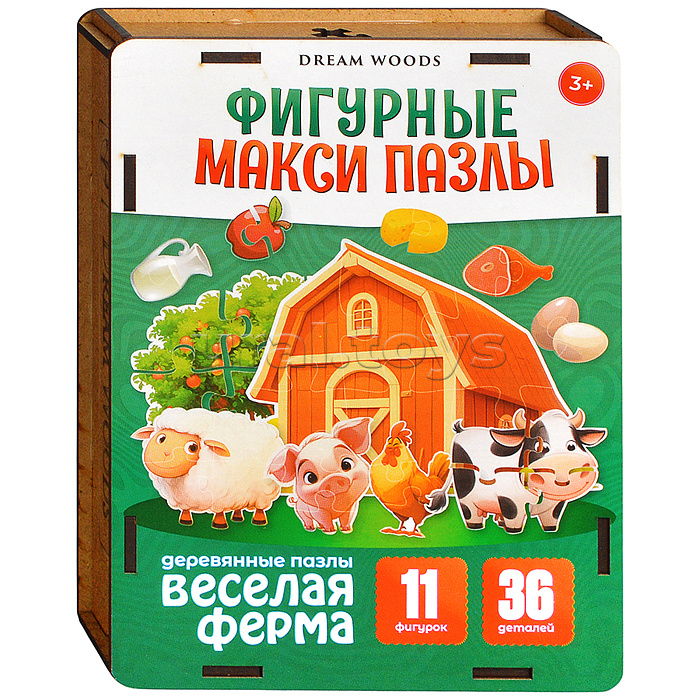 Деревянные макси пазлы-фигурки "Веселая Ферма" Деревянные макси пазлы-фигурки "Веселая Ферма"