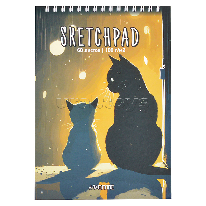 Скетчпад-перевертыш А5 (145x210 мм) 60 л. "Two Cats" Скетчпад-перевертыш А5 (145x210 мм) 60 л. "Two Cats"