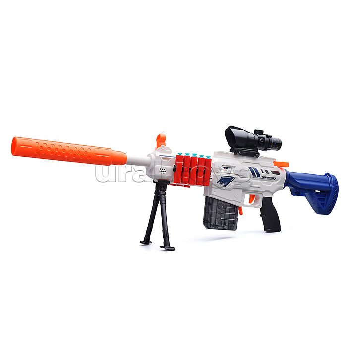 Бластер "Электро-Клык" с полимерными пулями, в коробке