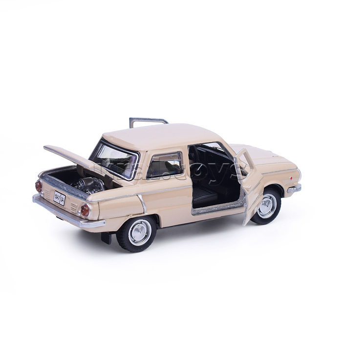 Машина металл ЗАЗ-968А "Запорожец" 12 см, бежевый, инерц., в коробке