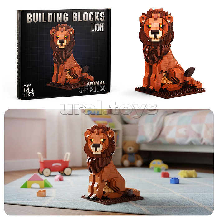 Конструктор "Лев" 3D, в коробке