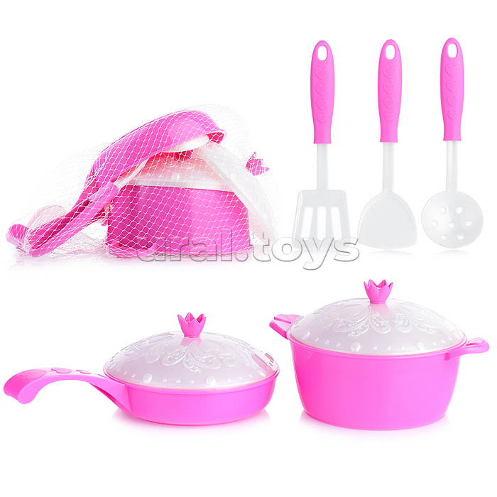 Набор посуды Кухонный сервис "Волшебная Хозяюшка" (7 предметов) в сетке