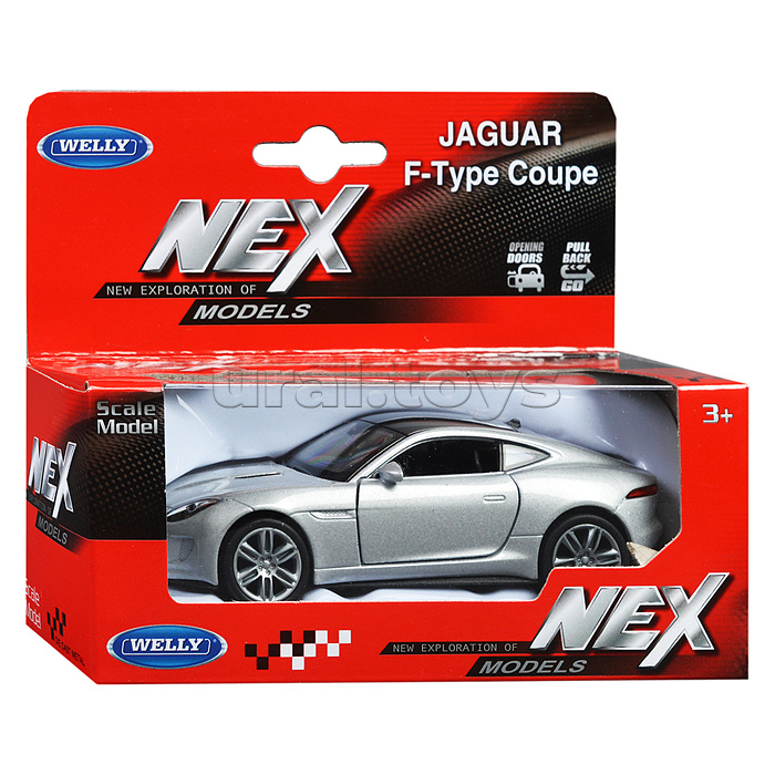 Машинка 1:38 Jaguar F-Type Coupe, пруж. мех., цвет в асс.