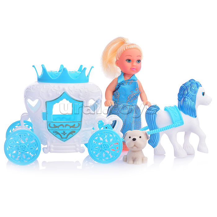 Набор "Путешествие" (карета, кукла, питомец) в коробке