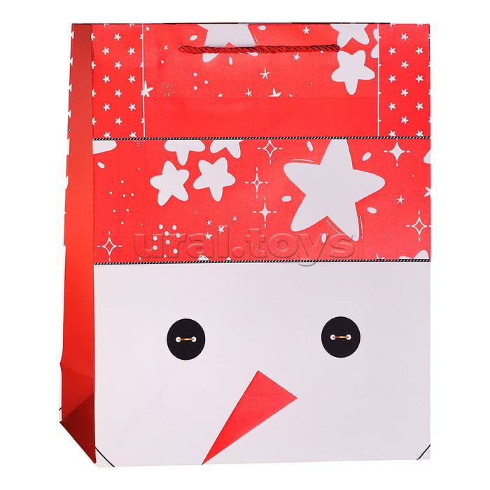 Пакет подарочный "Снеговичок" 26*32*10 см.