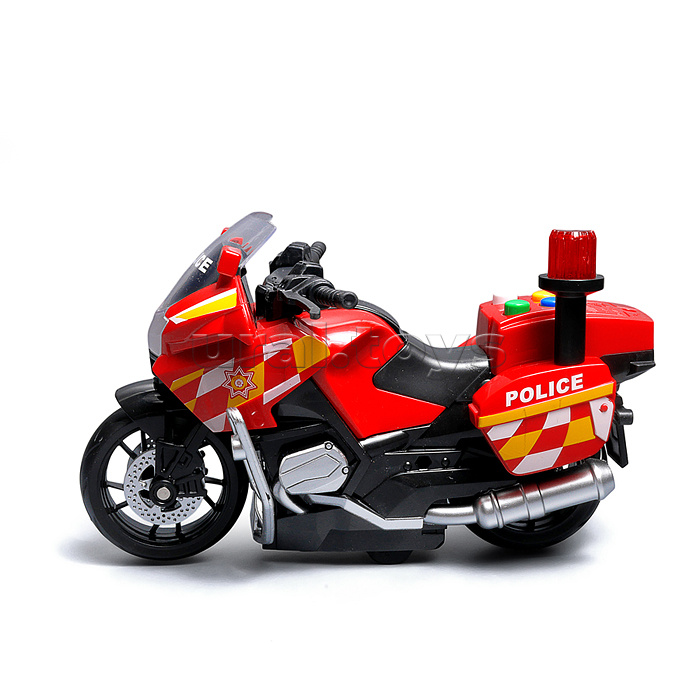 Машина "Полицейский мотоцикл" 1:20,  цвет красный, в коробке